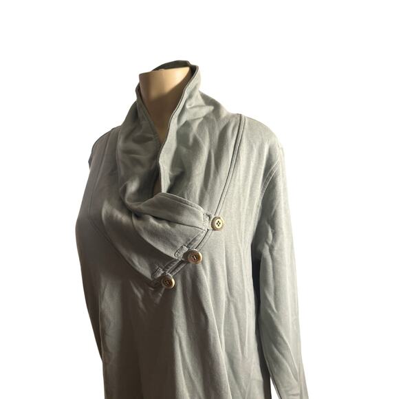 NWT Women XL Soft Surroundings Westminster Tunic Sweatshirt Green Milieu 2EZ87 - Picture 3 of 7
